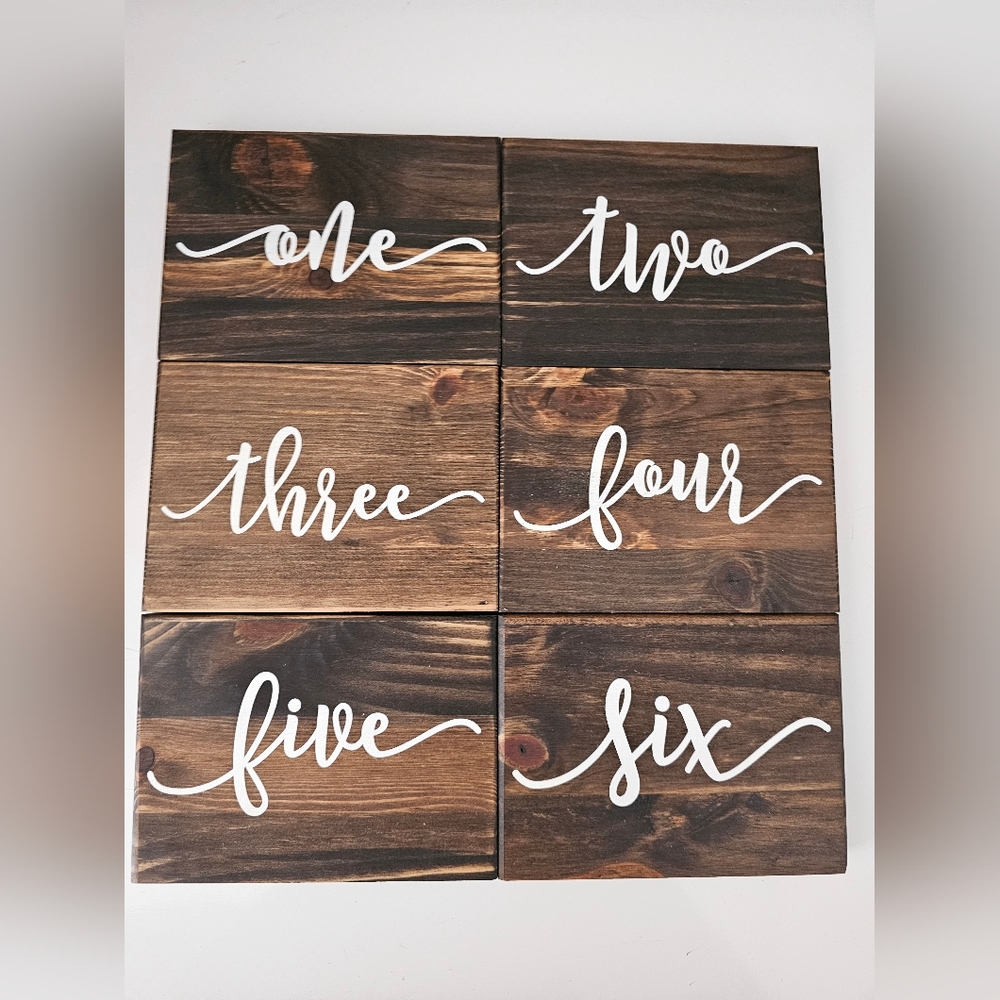 Rustic Wooden Number Signs for Parties